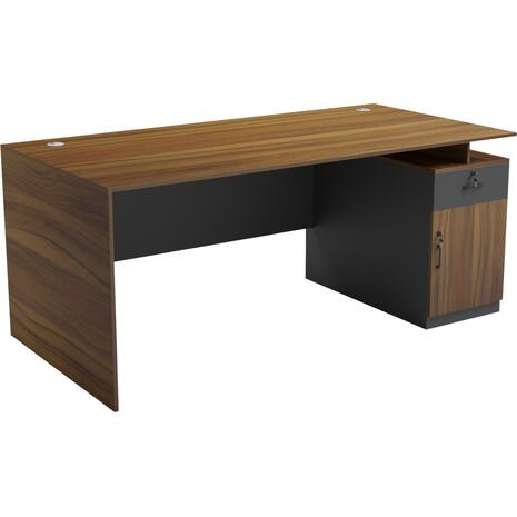 ΓΡΑΦΕΙΟ ΜΕ ΔΕΞΙΟ ΝΤΟΥΛΑΠΙ TACTIC HM18387.03 ΜΕΛΑΜΙΝΗ ΣΕ ΚΑΡΥΔΙ-ΓΚΡΙ 180x90x76Υεκ