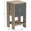ΚΟΜΟΔΙΝΟ ARGUS HM18378.13 ΜΕΛΑΜΙΝΗ SONAMA/ΓΚΡΙ 30x30x55Υεκ.