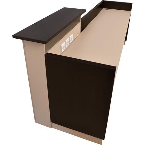ΓΡΑΦΕΙΟ ΥΠΟΔΟΧΗΣ DALTON HM2068.01 ΜΕΛΑΜΙΝΗ ΣΕ WENGE-ΜΠΕΖ 240x80x106Υεκ.