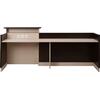 ΓΡΑΦΕΙΟ ΥΠΟΔΟΧΗΣ DALTON HM2068.01 ΜΕΛΑΜΙΝΗ ΣΕ WENGE-ΜΠΕΖ 240x80x106Υεκ.
