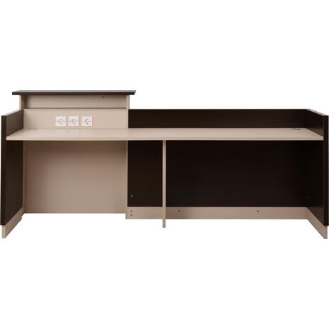 ΓΡΑΦΕΙΟ ΥΠΟΔΟΧΗΣ DALTON HM2068.01 ΜΕΛΑΜΙΝΗ ΣΕ WENGE-ΜΠΕΖ 240x80x106Υεκ.