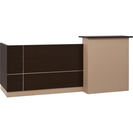 ΓΡΑΦΕΙΟ ΥΠΟΔΟΧΗΣ DALTON HM2068.01 ΜΕΛΑΜΙΝΗ ΣΕ WENGE-ΜΠΕΖ 240x80x106Υεκ.