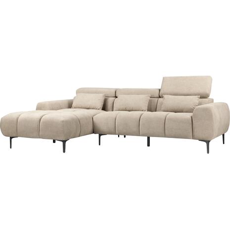 ΚΑΝΑΠΕΣ ΑΡΙΣΤΕΡΗ ΓΩΝΙΑ DIVYA HM3267.11L ΜΠΕΖ ΥΦΑΣΜΑ 264x175x99Υεκ.