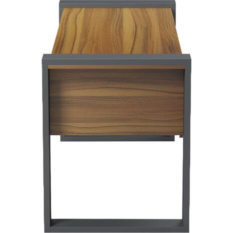 ΓΡΑΦΕΙΟ ΜΕ 2 ΣΥΡΤΑΡΙΑ TONTEL HM2157.03 ΜΕΛΑΜΙΝΗ ΚΑΡΥΔΙ--ΓΚΡΙ ΠΟΔΙΑ 160x60x73Υεκ