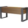 ΓΡΑΦΕΙΟ ΜΕ 2 ΣΥΡΤΑΡΙΑ TONTEL HM2157.03 ΜΕΛΑΜΙΝΗ ΚΑΡΥΔΙ--ΓΚΡΙ ΠΟΔΙΑ 160x60x73Υεκ