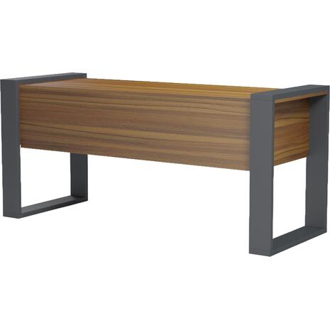 ΓΡΑΦΕΙΟ ΜΕ 2 ΣΥΡΤΑΡΙΑ TONTEL HM2157.03 ΜΕΛΑΜΙΝΗ ΚΑΡΥΔΙ--ΓΚΡΙ ΠΟΔΙΑ 160x60x73Υεκ