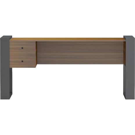 ΓΡΑΦΕΙΟ ΜΕ 2 ΣΥΡΤΑΡΙΑ TONTEL HM2157.03 ΜΕΛΑΜΙΝΗ ΚΑΡΥΔΙ--ΓΚΡΙ ΠΟΔΙΑ 160x60x73Υεκ