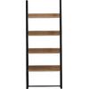 ΡΑΦΙΕΡΑ IZABEL HM18376.01 ΜΕΤΑΛΛΟ--ΜΕΛΑΜΙΝΗ ΣΕ OAK 75x36x185Υεκ.