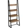 ΡΑΦΙΕΡΑ IZABEL HM18376.01 ΜΕΤΑΛΛΟ--ΜΕΛΑΜΙΝΗ ΣΕ OAK 75x36x185Υεκ.