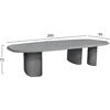ΤΡΑΠΕΖΙ ΤΡΑΠΕΖΑΡΙΑΣ FIBER CEMENT ΟΒΑΛ GLEN HM6598.01 ΓΚΡΙ 260x95x75Υεκ