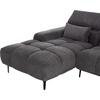 ΚΑΝΑΠΕΣ ΑΡΙΣΤΕΡΗ ΓΩΝΙΑ DIVYA HM3267.12L ΓΚΡΙ ΥΦΑΣΜΑ 260x100-174x104Υεκ.