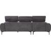 ΚΑΝΑΠΕΣ ΑΡΙΣΤΕΡΗ ΓΩΝΙΑ DIVYA HM3267.12L ΓΚΡΙ ΥΦΑΣΜΑ 260x100-174x104Υεκ.