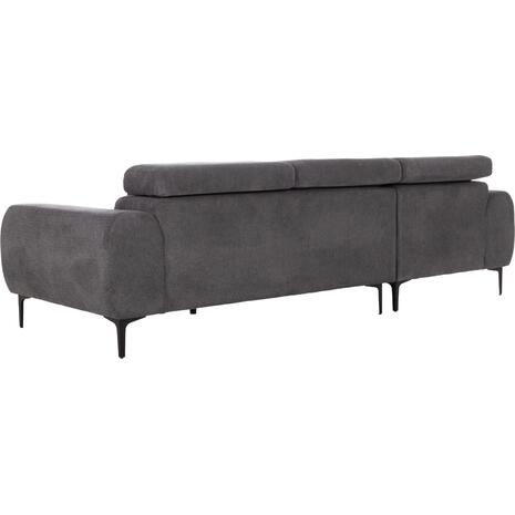 ΚΑΝΑΠΕΣ ΑΡΙΣΤΕΡΗ ΓΩΝΙΑ DIVYA HM3267.12L ΓΚΡΙ ΥΦΑΣΜΑ 260x100-174x104Υεκ.