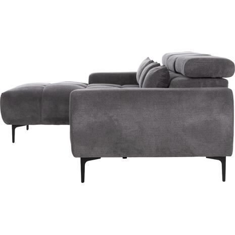 ΚΑΝΑΠΕΣ ΑΡΙΣΤΕΡΗ ΓΩΝΙΑ DIVYA HM3267.12L ΓΚΡΙ ΥΦΑΣΜΑ 260x100-174x104Υεκ.