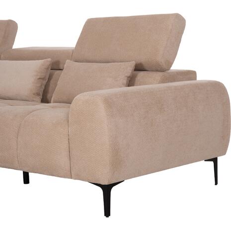ΚΑΝΑΠΕΣ ΑΡΙΣΤΕΡΗ ΓΩΝΙΑ DIVYA HM3267.11L ΜΠΕΖ ΥΦΑΣΜΑ 260x100-174x104Υεκ.