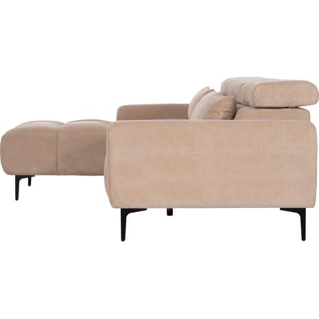 ΚΑΝΑΠΕΣ ΑΡΙΣΤΕΡΗ ΓΩΝΙΑ DIVYA HM3267.11L ΜΠΕΖ ΥΦΑΣΜΑ 260x100-174x104Υεκ.