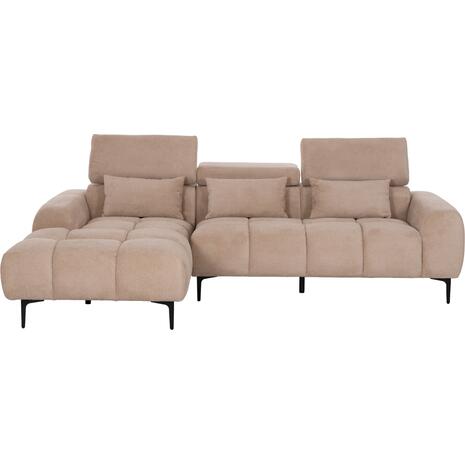 ΚΑΝΑΠΕΣ ΑΡΙΣΤΕΡΗ ΓΩΝΙΑ DIVYA HM3267.11L ΜΠΕΖ ΥΦΑΣΜΑ 260x100-174x104Υεκ.