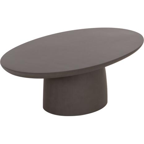 ΤΡΑΠΕΖΙ ΣΑΛΟΝΙΟΥ FIBER CEMENT ΟΒΑΛ BRECCAN HM6594.01 ΓΚΡΙ 130x70x42Υεκ