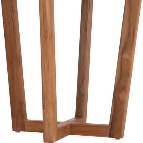 ΤΡΑΠΕΖΙ ΜΕΣΗΣ ΣΤΡΟΓΓΥΛΟ KOLIN HM6650 ΞΥΛΟ TEAK ΦΥΣΙΚΟ Φ65x65Υεκ.