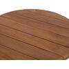 ΤΡΑΠΕΖΙ ΜΕΣΗΣ ΣΤΡΟΓΓΥΛΟ KOLIN HM6650 ΞΥΛΟ TEAK ΦΥΣΙΚΟ Φ65x65Υεκ.