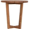 ΤΡΑΠΕΖΙ ΜΕΣΗΣ ΣΤΡΟΓΓΥΛΟ KOLIN HM6650 ΞΥΛΟ TEAK ΦΥΣΙΚΟ Φ65x65Υεκ.
