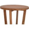 ΤΡΑΠΕΖΙ ΜΕΣΗΣ ΣΤΡΟΓΓΥΛΟ KOLIN HM6650 ΞΥΛΟ TEAK ΦΥΣΙΚΟ Φ65x65Υεκ.