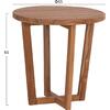 ΤΡΑΠΕΖΙ ΜΕΣΗΣ ΣΤΡΟΓΓΥΛΟ KOLIN HM6650 ΞΥΛΟ TEAK ΦΥΣΙΚΟ Φ65x65Υεκ.