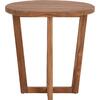 ΤΡΑΠΕΖΙ ΜΕΣΗΣ ΣΤΡΟΓΓΥΛΟ KOLIN HM6650 ΞΥΛΟ TEAK ΦΥΣΙΚΟ Φ65x65Υεκ.