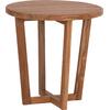 ΤΡΑΠΕΖΙ ΜΕΣΗΣ ΣΤΡΟΓΓΥΛΟ KOLIN HM6650 ΞΥΛΟ TEAK ΦΥΣΙΚΟ Φ65x65Υεκ.