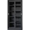 ΒΙΒΛΙΟΘΗΚΗ ΜΕ ΣΥΡΟΜΕΝΕΣ ΠΟΡΤΕΣ SIDER HM6632.01 ΜΕΤΑΛΛΙΚΗ ΜΑΥΡΗ 90x40x185Υεκ