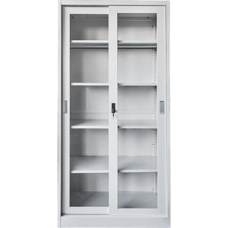 ΒΙΒΛΙΟΘΗΚΗ ΜΕ ΣΥΡΟΜΕΝΕΣ ΠΟΡΤΕΣ SIDER HM6632.02 ΜΕΤΑΛΛΙΚΗ ΛΕΥΚΗ 90x40x185Υεκ