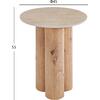 ΤΡΑΠΕΖΙ ΒΟΗΘΗΤΙΚΟ SILVA HM18444 ΚΕΡΑΜΙΚΟ TOP ΟΨΗ ΤΡΑΒΕΡΤΙΝΑΣ-MDF ΦΥΣΙΚΟ Φ45x55Υεκ.