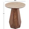 ΤΡΑΠΕΖΙ ΒΟΗΘΗΤΙΚΟ VENERA HM18442 ΚΕΡΑΜΙΚΟ TOP ΟΨΗ ΤΡΑΒΕΡΤΙΝΑΣ-MDF ΚΑΡΥΔΙ Φ45x50Υεκ.