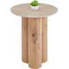 ΤΡΑΠΕΖΙ ΒΟΗΘΗΤΙΚΟ SILVA HM18444 ΚΕΡΑΜΙΚΟ TOP ΟΨΗ ΤΡΑΒΕΡΤΙΝΑΣ-MDF ΦΥΣΙΚΟ Φ45x55Υεκ.