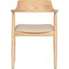 ΠΟΛΥΘΡΟΝΑ ΤΡΑΠΕΖΑΡΙΑΣ TARGA HM18336.11 RUBBERWOOD ΦΥΣΙΚΟ & PU ΕΚΡΟΥ 58x54x78Yεκ (σετ 2 τεμαχίων)