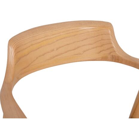 ΠΟΛΥΘΡΟΝΑ ΤΡΑΠΕΖΑΡΙΑΣ TARGA HM18336.11 RUBBERWOOD ΦΥΣΙΚΟ & PU ΕΚΡΟΥ 58x54x78Yεκ (σετ 2 τεμαχίων)