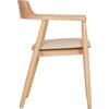 ΠΟΛΥΘΡΟΝΑ ΤΡΑΠΕΖΑΡΙΑΣ TARGA HM18336.11 RUBBERWOOD ΦΥΣΙΚΟ & PU ΕΚΡΟΥ 58x54x78Yεκ (σετ 2 τεμαχίων)