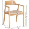 ΠΟΛΥΘΡΟΝΑ ΤΡΑΠΕΖΑΡΙΑΣ TARGA HM18336.11 RUBBERWOOD ΦΥΣΙΚΟ & PU ΕΚΡΟΥ 58x54x78Yεκ (σετ 2 τεμαχίων)