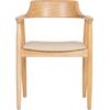 ΠΟΛΥΘΡΟΝΑ ΤΡΑΠΕΖΑΡΙΑΣ TARGA HM18336.11 RUBBERWOOD ΦΥΣΙΚΟ & PU ΕΚΡΟΥ 58x54x78Yεκ (σετ 2 τεμαχίων)