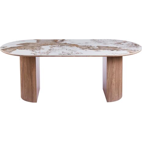 ΤΡΑΠΕΖΙ ΟΒΑΛ MARBLEX HM18428 ΚΕΡΑΜΙΚΟ TOP ΣΕ PANDORA--MDF ΠΟΔΙΑ 210x100x77Υεκ