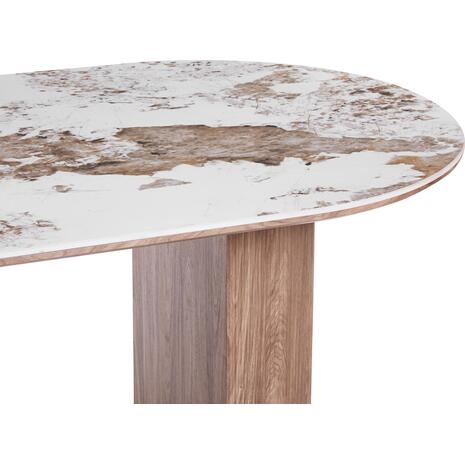 ΤΡΑΠΕΖΙ ΟΒΑΛ MARBLEX HM18428 ΚΕΡΑΜΙΚΟ TOP ΣΕ PANDORA--MDF ΠΟΔΙΑ 210x100x77Υεκ