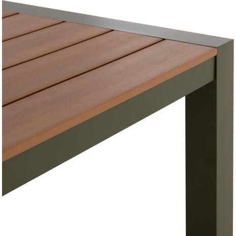 ΤΡΑΠΕΖΙ ΕΞΩΤ.ΧΩΡΟΥ GOYA HM6059.07 ΑΛΟΥΜΙΝΙΟ ΣE OLIVE GREEN & POLYWOOD 160X80Χ75Υεκ.