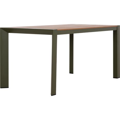ΤΡΑΠΕΖΙ ΕΞΩΤ.ΧΩΡΟΥ GOYA HM6059.07 ΑΛΟΥΜΙΝΙΟ ΣE OLIVE GREEN & POLYWOOD 160X80Χ75Υεκ.