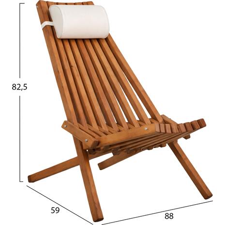 ΠΟΛΥΘΡΟΝΑ LOUNGE ΜΕ ΜΑΞΙΛΑΡΑΚΙ ΠΤΥΣΣΟΜΕΝΗ SHIGAN HM6530 ΞΥΛΟ ΑΚΑΚΙΑΣ 56.5x83x87Υεκ