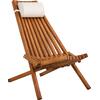 ΠΟΛΥΘΡΟΝΑ LOUNGE ΜΕ ΜΑΞΙΛΑΡΑΚΙ ΠΤΥΣΣΟΜΕΝΗ SHIGAN HM6530 ΞΥΛΟ ΑΚΑΚΙΑΣ 56.5x83x87Υεκ