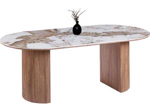 ΤΡΑΠΕΖΙ ΟΒΑΛ MARBLEX HM18428 ΚΕΡΑΜΙΚΟ TOP ΣΕ PANDORA--MDF ΠΟΔΙΑ 210x100x77Υεκ