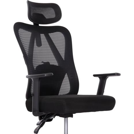 ΚΑΡΕΚΛΑ ΓΡΑΦΕΙΟΥ MEXER HM1195.01 ΜΑΥΡΟ MESH-PP ΒΑΣΗ 68x70x136Υεκ.