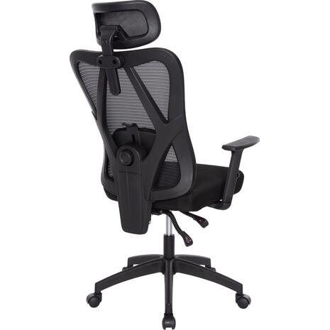 ΚΑΡΕΚΛΑ ΓΡΑΦΕΙΟΥ MEXER HM1195.01 ΜΑΥΡΟ MESH-PP ΒΑΣΗ 68x70x136Υεκ.