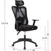 ΚΑΡΕΚΛΑ ΓΡΑΦΕΙΟΥ MEXER HM1195.01 ΜΑΥΡΟ MESH-PP ΒΑΣΗ 68x70x136Υεκ.