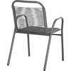 ΠΟΛΥΘΡΟΝΑ ΕΞ.ΧΩΡΟΥ AVRIL HM5968.01 ΜΕΤΑΛΛΟ ΚΑΙ ΣΥΝΘ.RATTAN ΣΕ ΓΚΡΙ 54,5x56x78Υεκ.